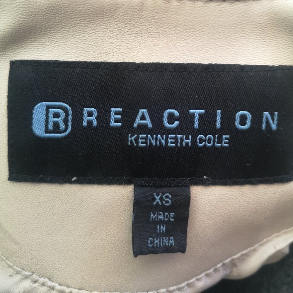 Fitted Kenneth Cole XS Real Leather Spring/Fall Collared Jacket